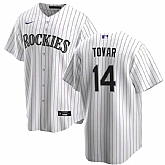 Men's Colorado Rockies #14 Ezequiel Tovar White Cool Base Stitched Baseball Jersey Dzhi,baseball caps,new era cap wholesale,wholesale hats